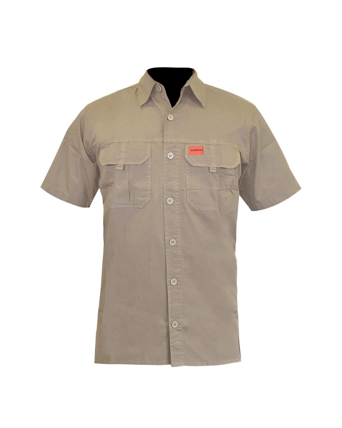 SNIPER AFRICA KHAKI SHORT SLEEVE ADVENTURE SHIRT