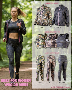 Ladies Active wear Pixelate Combo