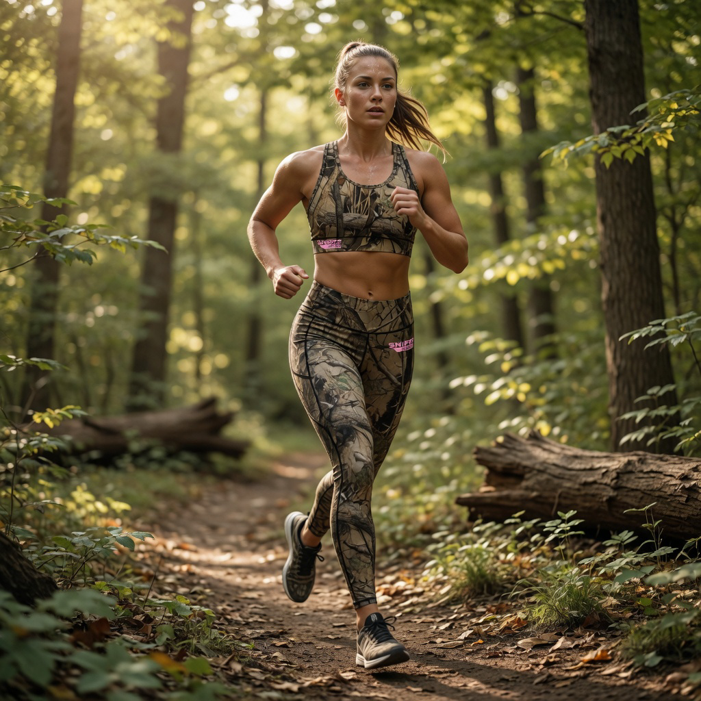 Ladies Active wear 3d Camo Combo