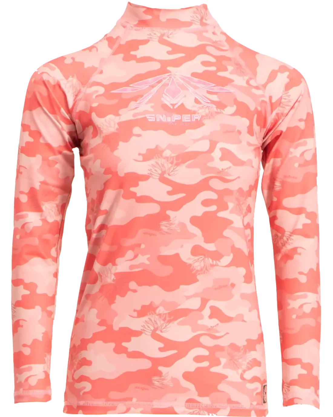 SNIPER AFRICA CORAL PINK LADIES L/S RASH VEST