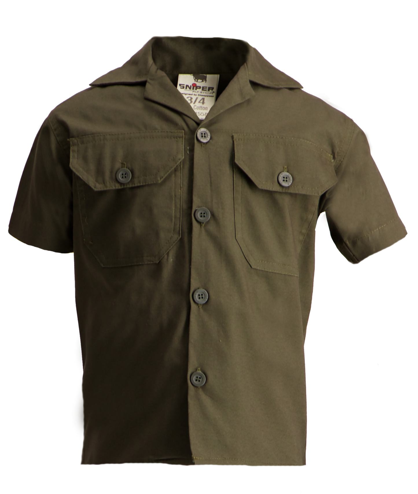 SNIPER AFRICA MILITARY OLIVE KIDS ADVENTURE SHIRT