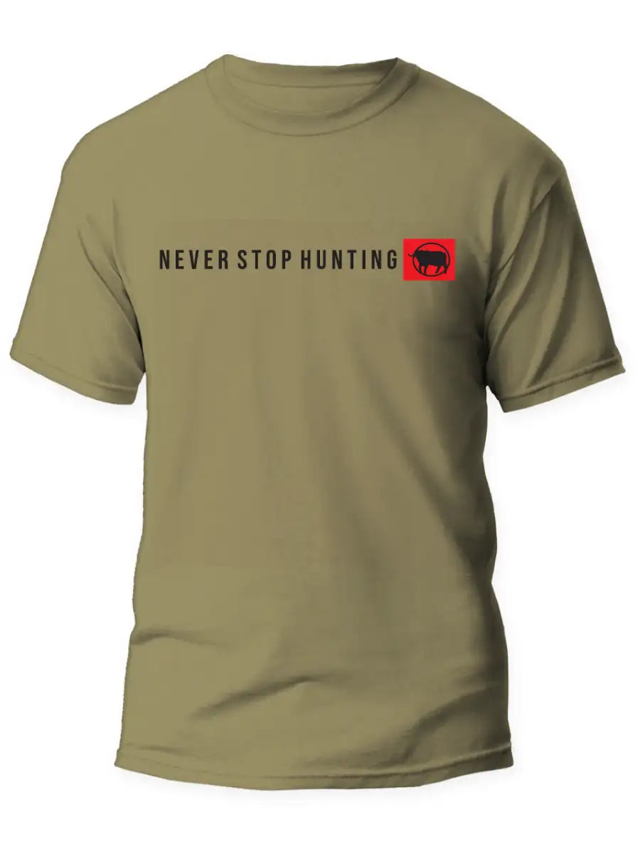 ZZZ KHAKI MENS NEVER STOP T-SHIRT