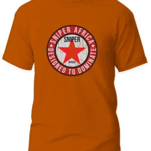 SNIPER AFRICA ORANGE YOUTH STAR T-SHIRT