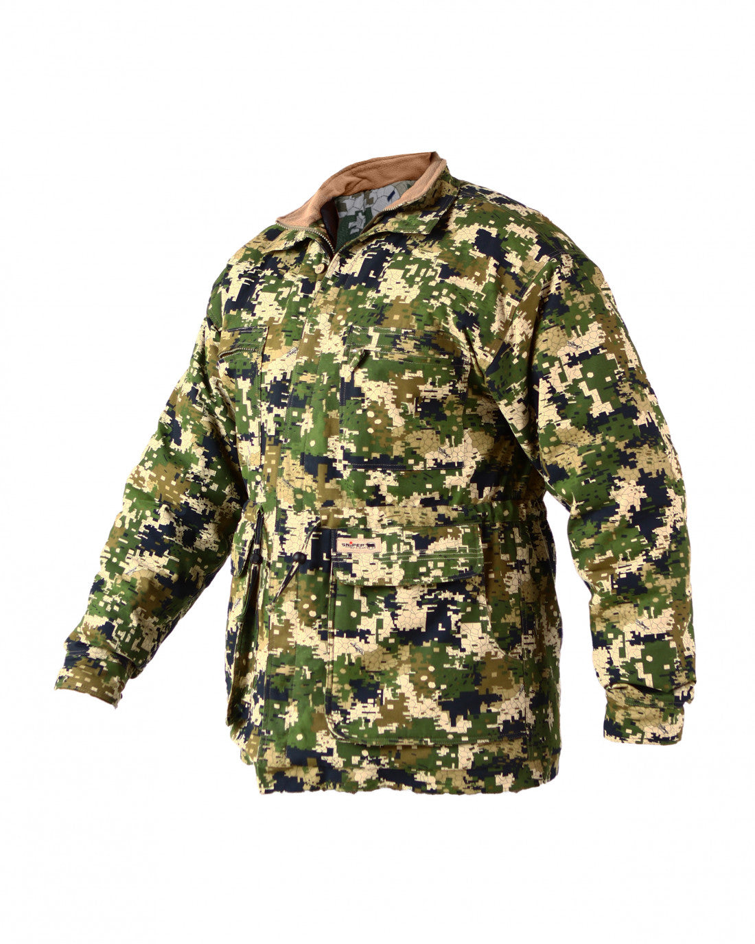 SNIPER AFRICA PIXELATE CAMO MENS FLEX PADDED PARKA JACKET