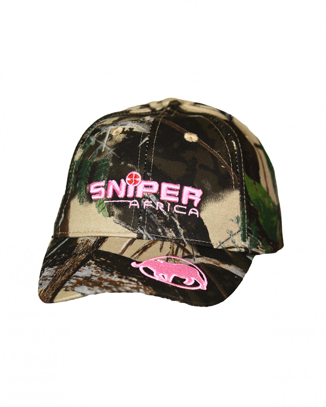 SNIPER AFRICA 3D/PINK CAMO LADIES BUFFALO EMB PEAK CAP