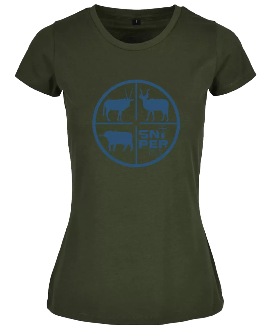 ZZZ OLIVE LADIES RETICAL T -SHIRT