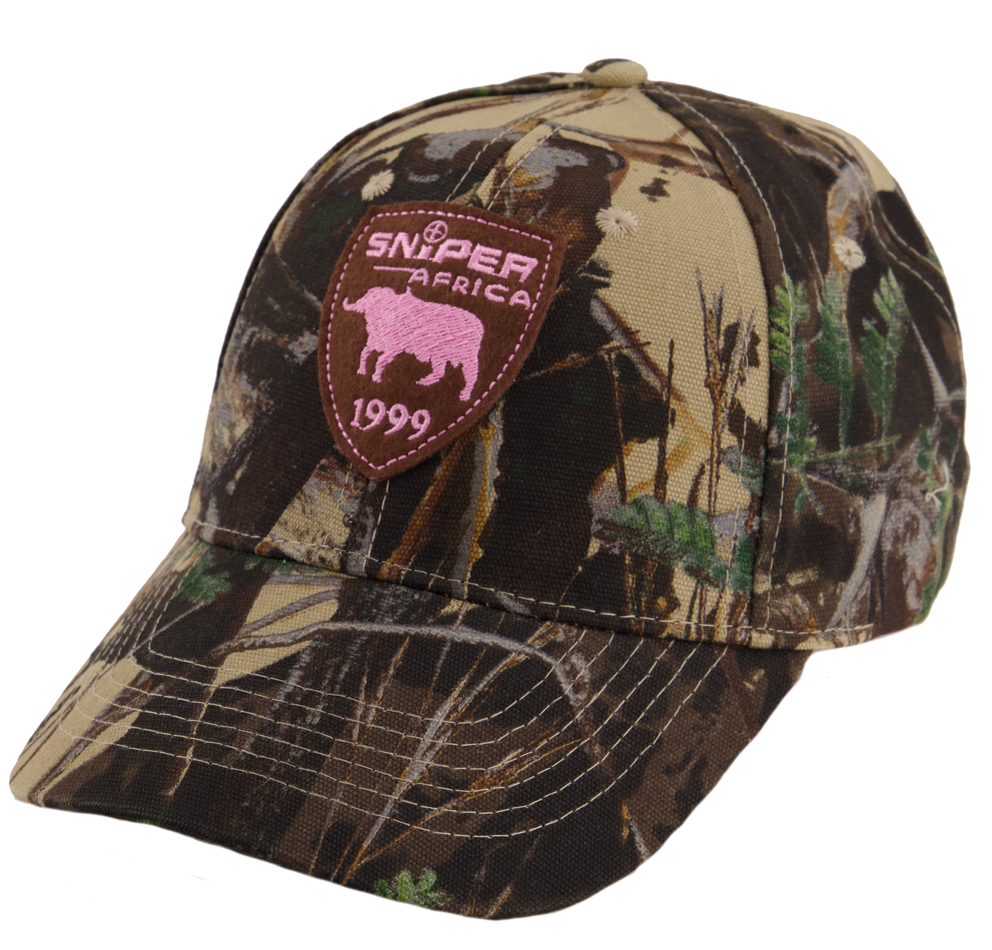 SNIPER AFRICA 3D/PINK CAMO LADIES VINTAGE PEAK CAP