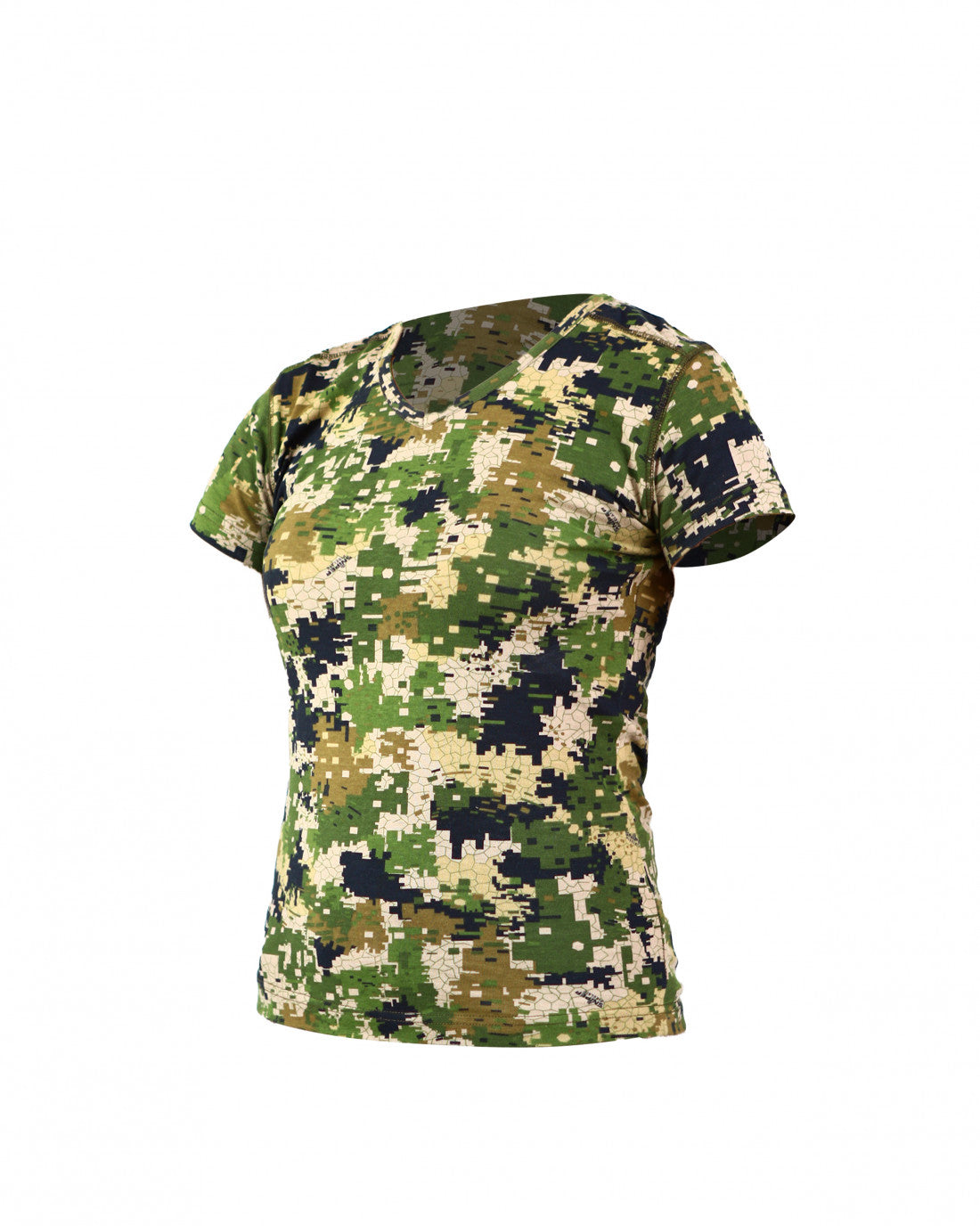 SNIPER AFRICA PIXELATE CAMO LADIES SHORT SLEEVE COTTON T/SHIRT