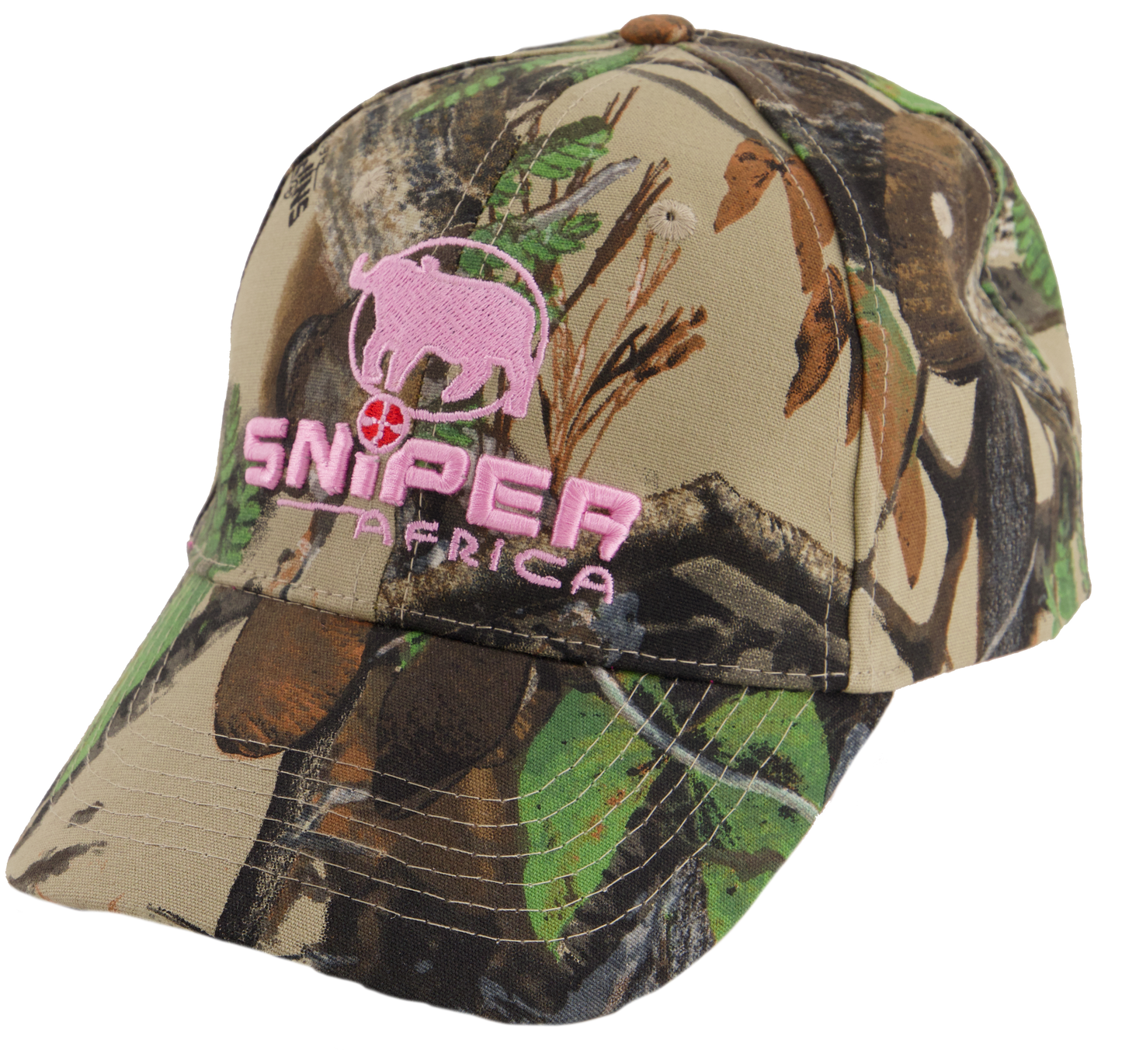 SNIPER AFRICA 3D/PINK CAMO LADIES EMB PEAK CAP