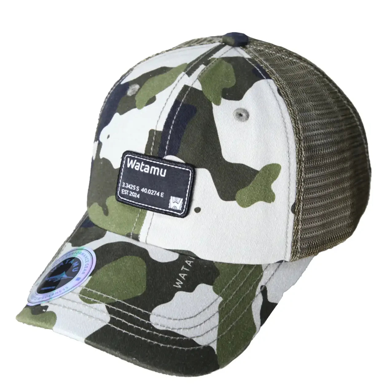 WATAMU TRUCKER CAP TOFU OLIVE CAMO