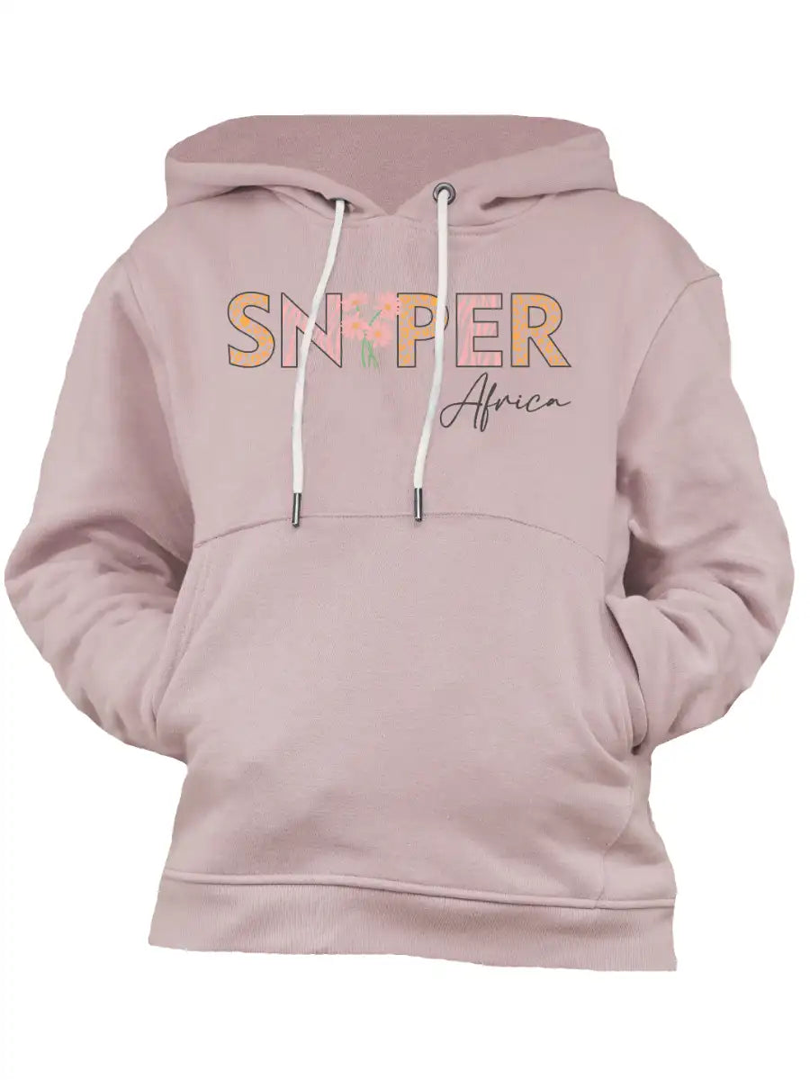 ZZZ DUSTY PINK GIRLS FLOWER UNBRUSHED HOODY