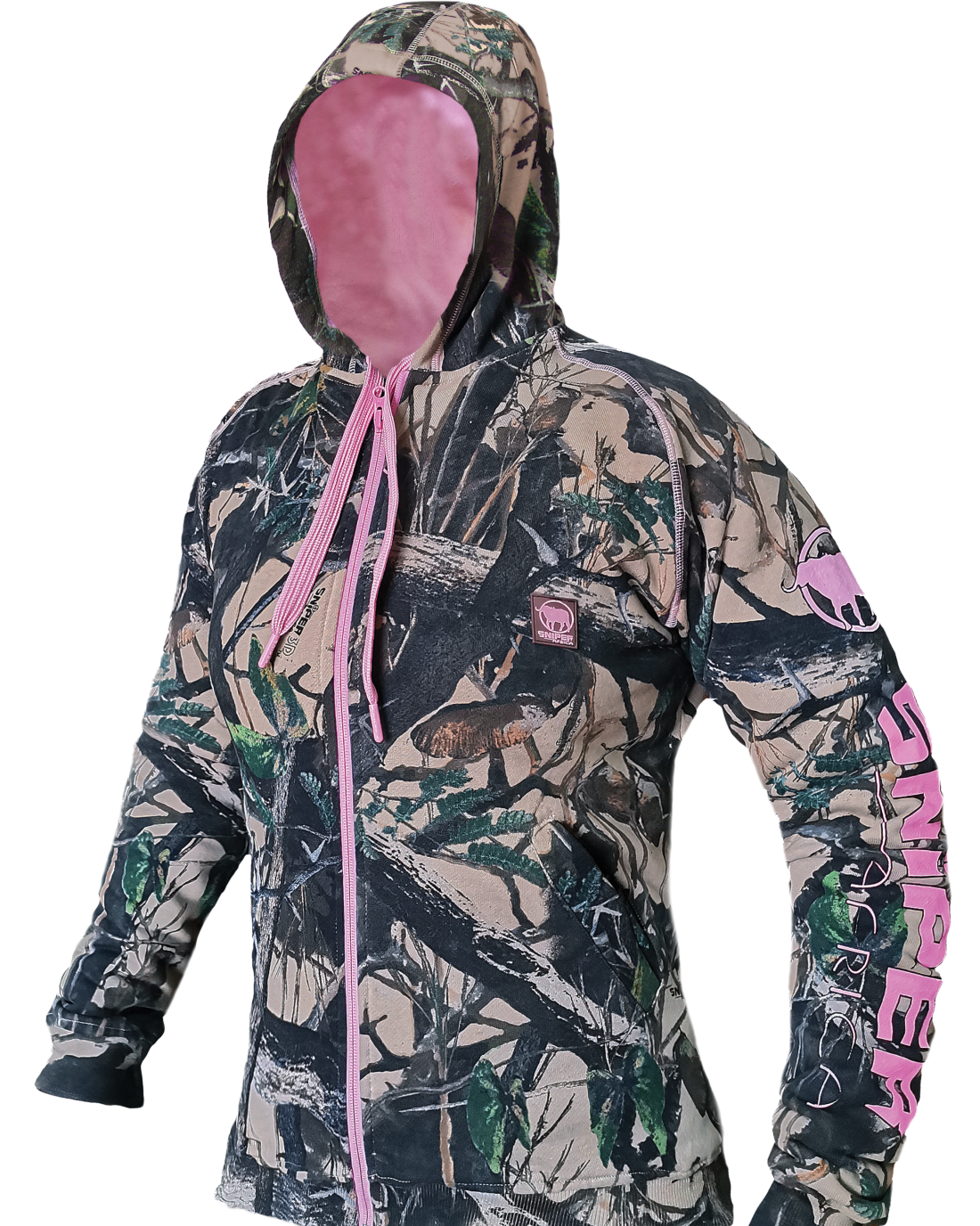 ZZZ 3D/PINK CAMO LADIES REACTOR FLEECE HOODY