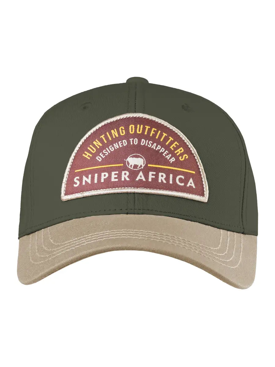 SNIPER AFRICA HUNTING OUTFITTERS CAP OLIVE/STONE