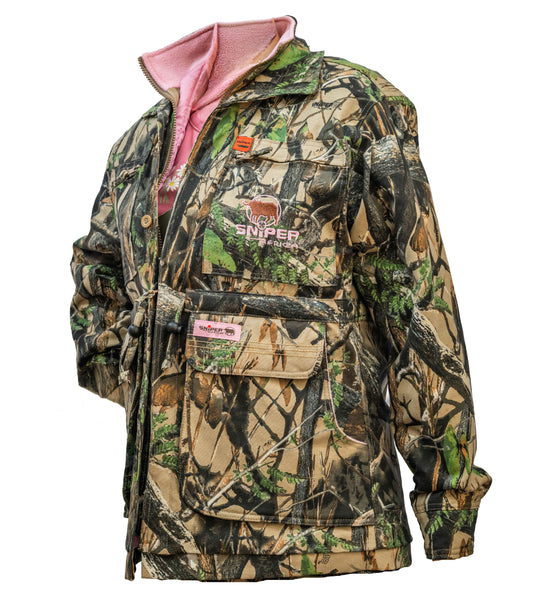Sniper Africa ladies camo parka jacket- 3D/pink