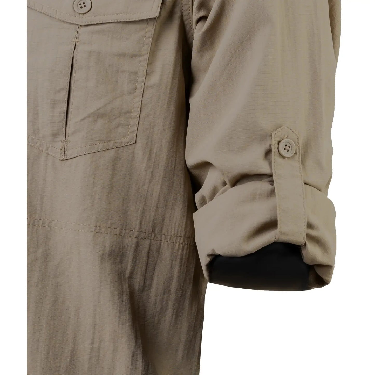 WATAMU ANGLING JAMBO JAMBO KHAKI SHIRT UPF 50+, QUICK DRY, UTILITY POCKETS, VENTILATED