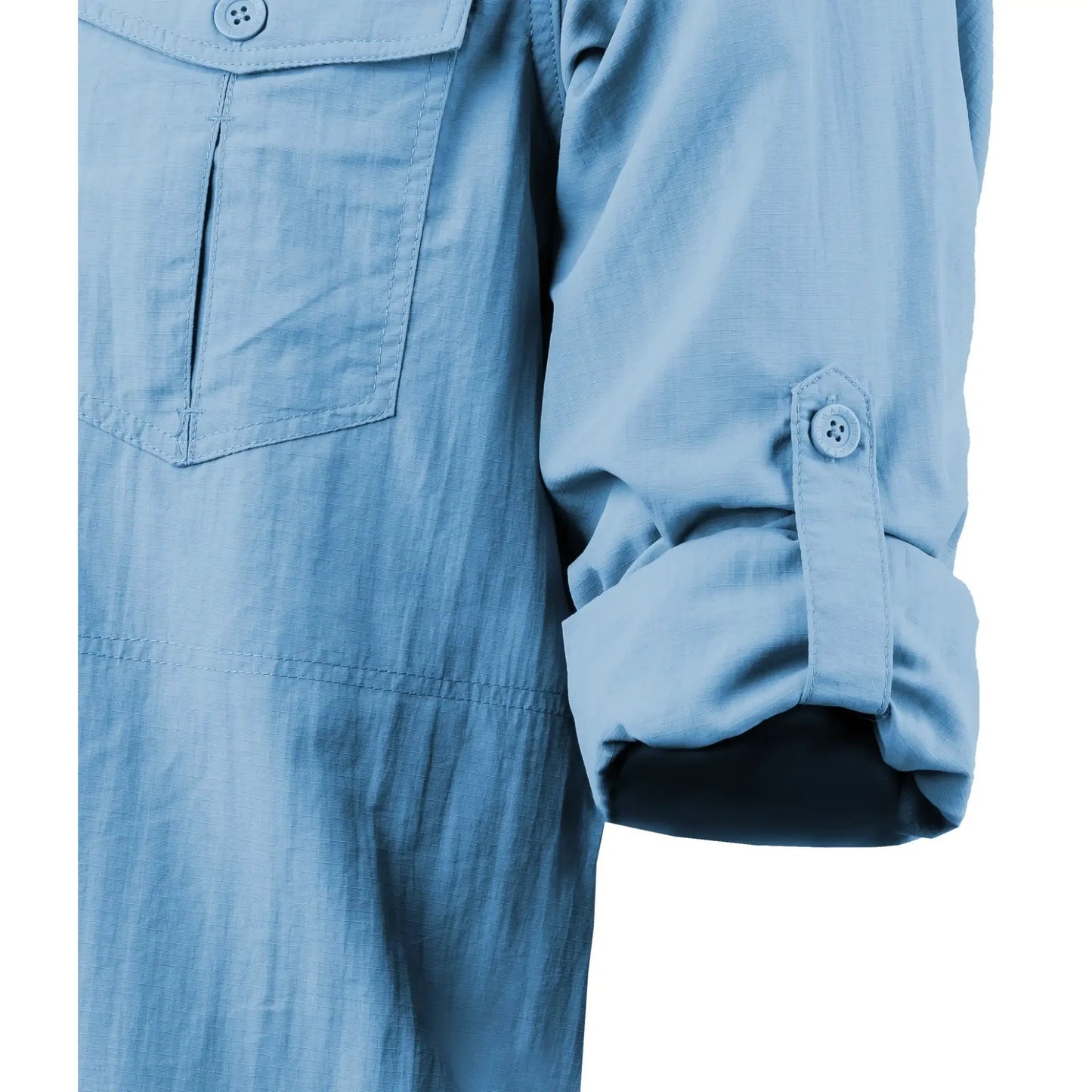 WATAMU ANGLING JAMBO JAMBO SKY BLUE SHIRT  UPF 50+, QUICK DRY, UTILITY POCKETS, VENTILATED