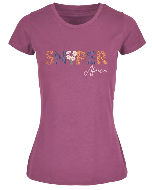 ROSE PINK LADIES FLOWER T-SHIRT