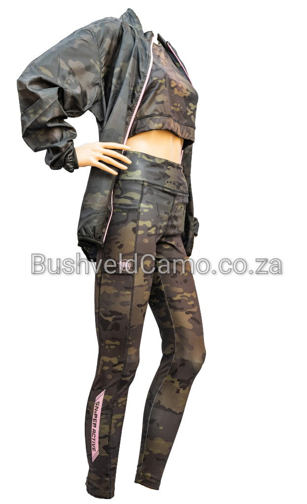 Sniper Africa ladies active crop top - urban jungle
