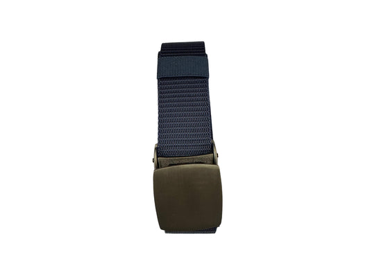 BLUE NYLON TACTCAL BELT WITH SILVER BUCKLE