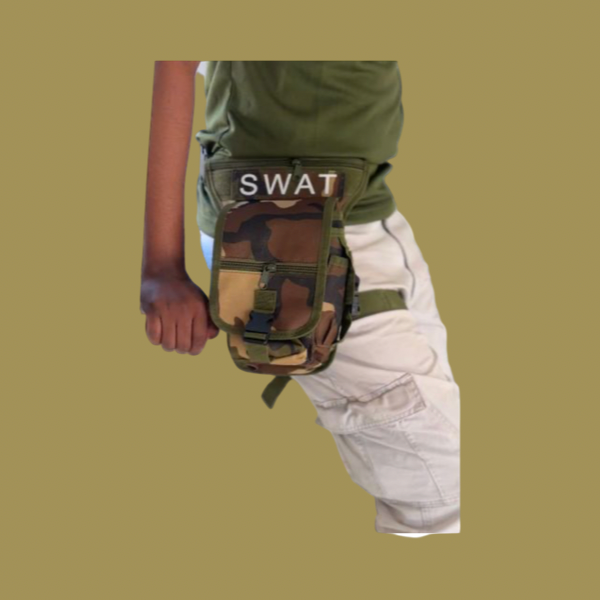 SWAT LEG BAG- WOODLANDS CAMO
