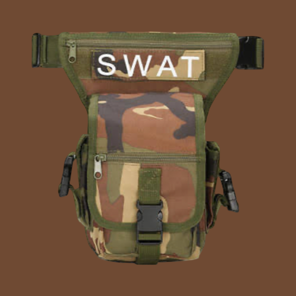 SWAT LEG BAG- WOODLANDS CAMO