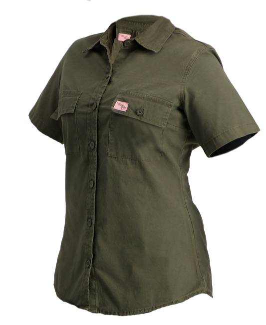 MILITARY OLIVE LADIES ADVENTURE SHIRT