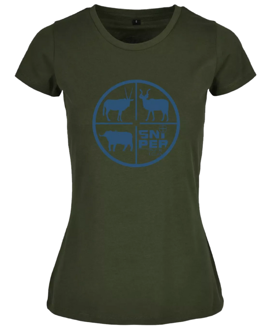 OLIVE LADIES RETICAL T -SHIRT