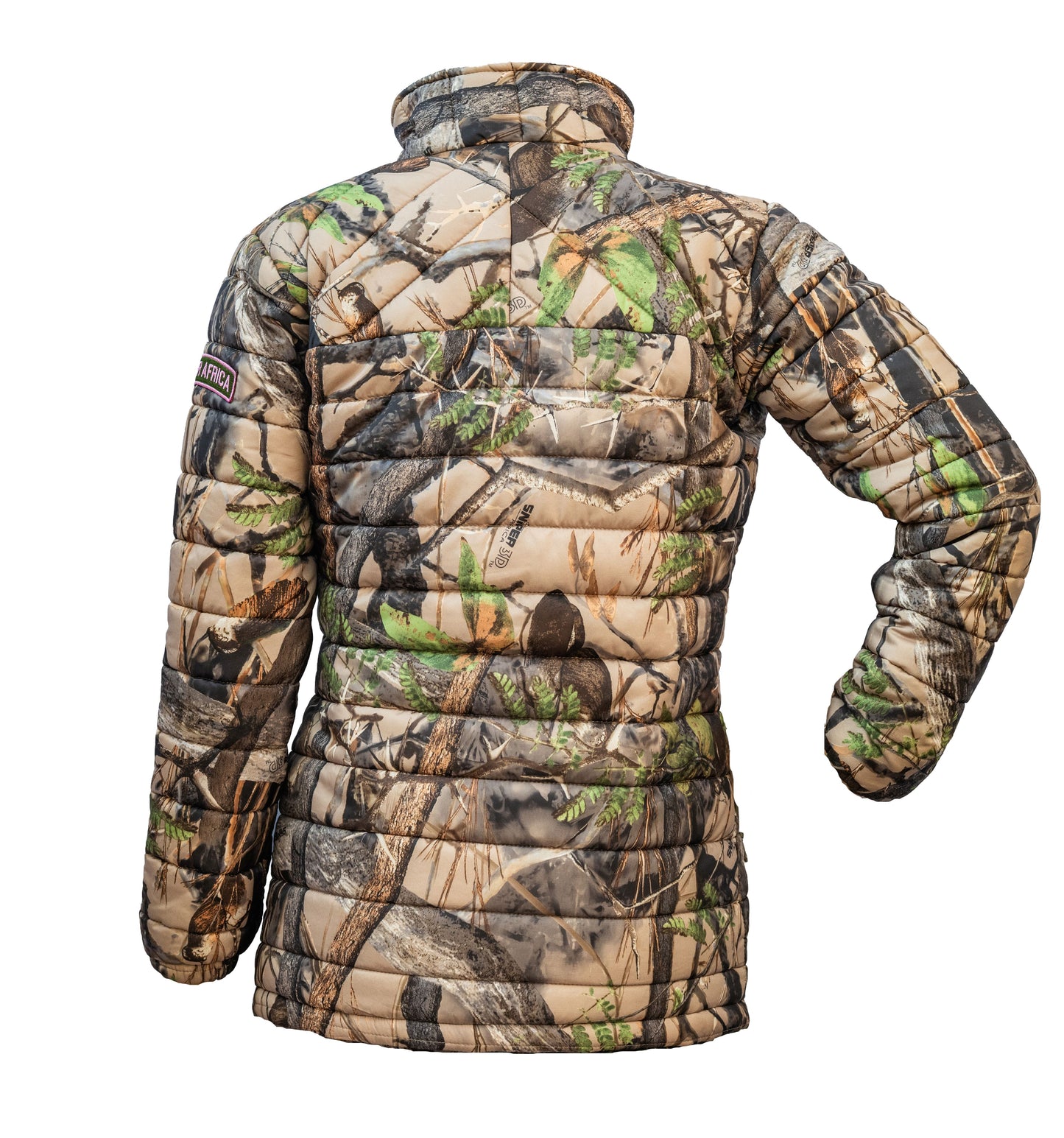 Sniper Africa 3D camo ladies puffer jacket