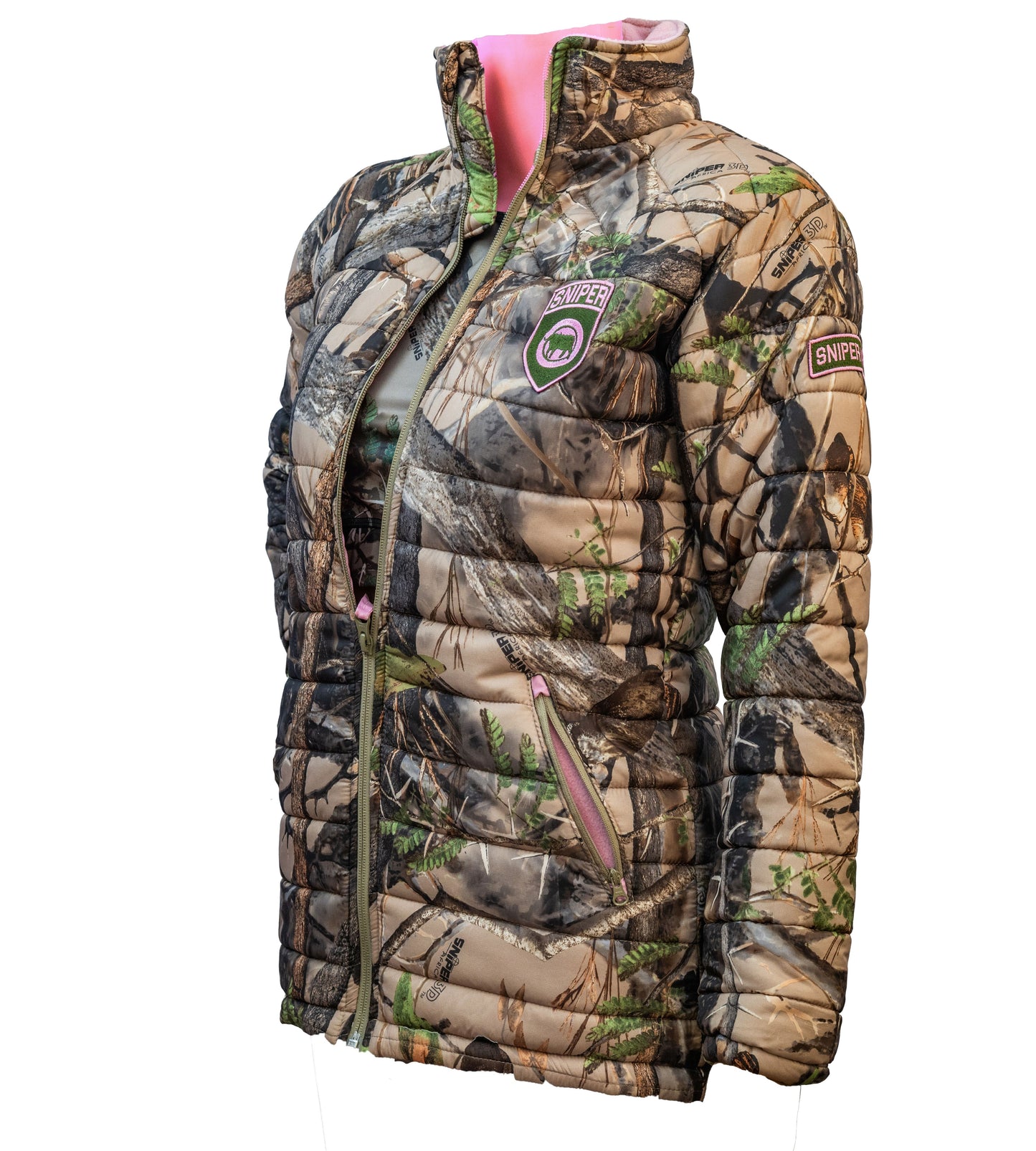 Sniper Africa 3D camo ladies puffer jacket