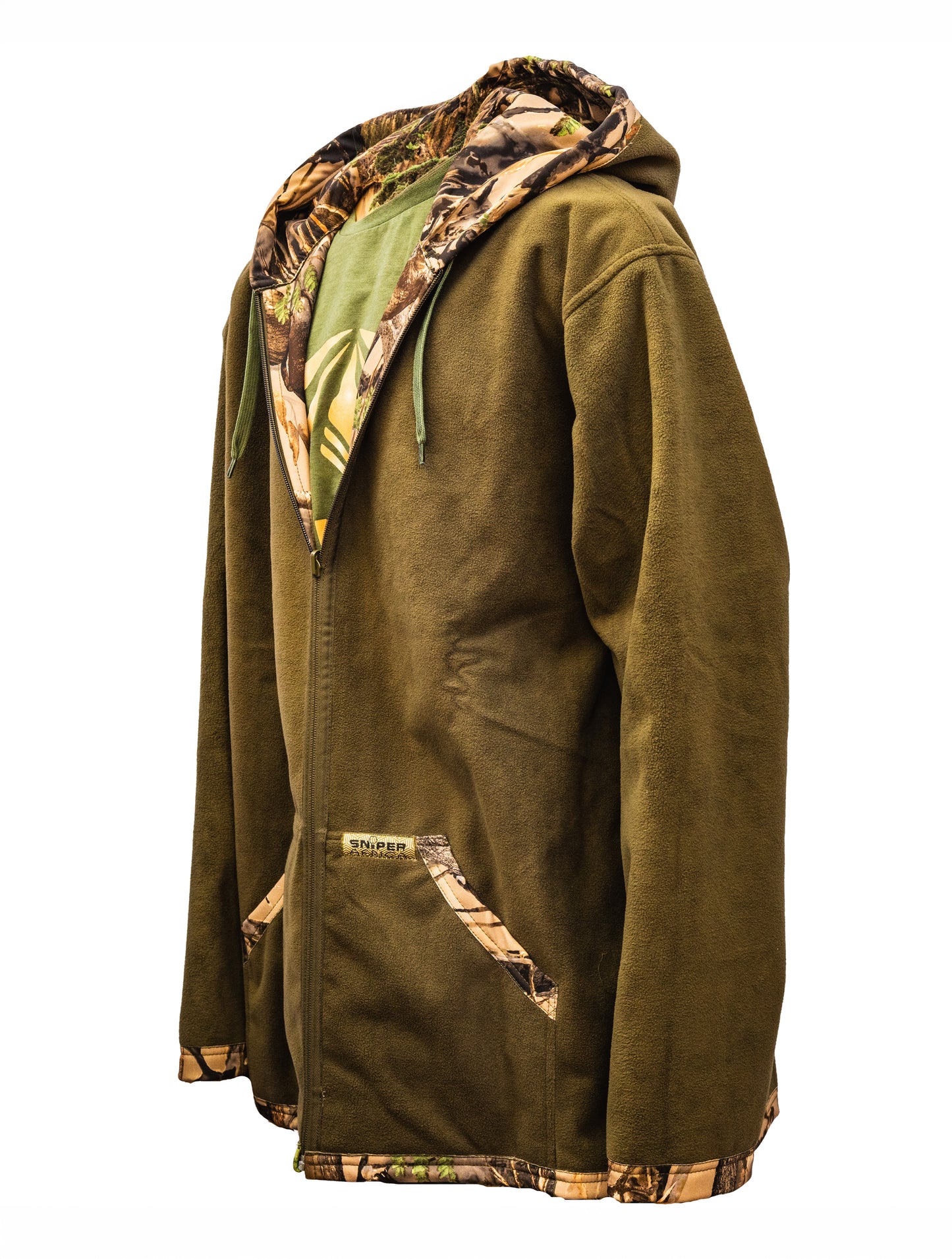 Sniper Africa camo men softshell reversible hoody- 3D/olive
