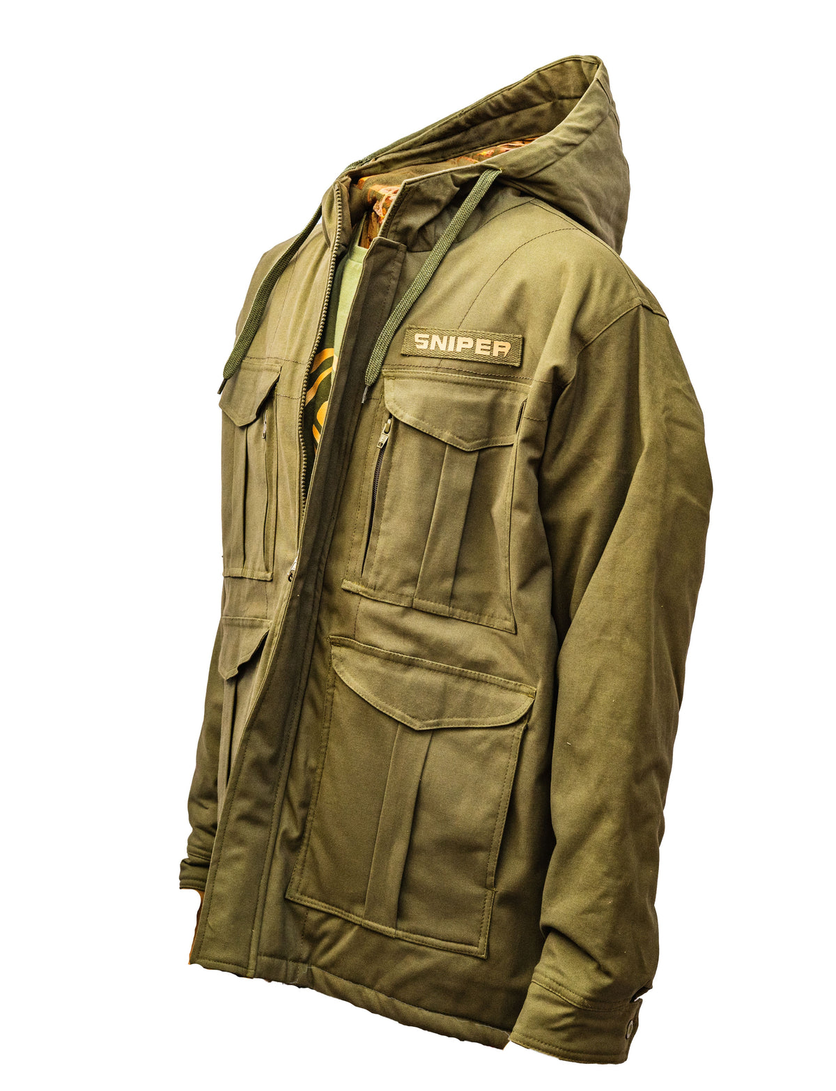 Sniper Africa men trail hoody parka jacket- olive