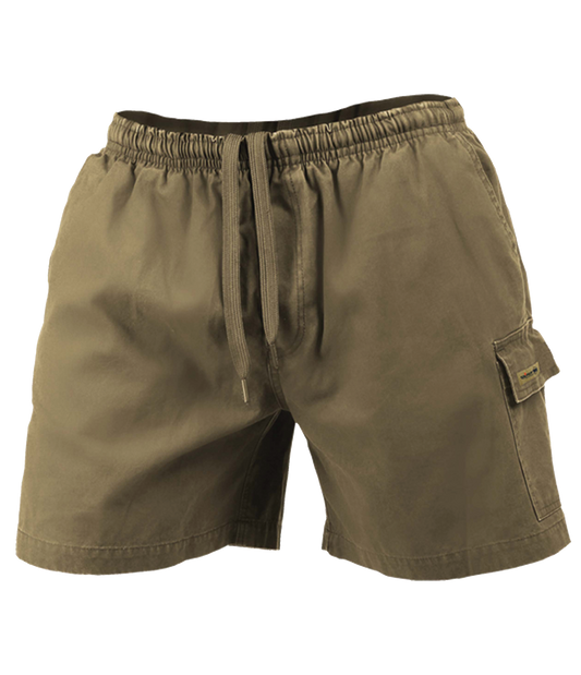 KHAKI FLEX BASIC SHORTS