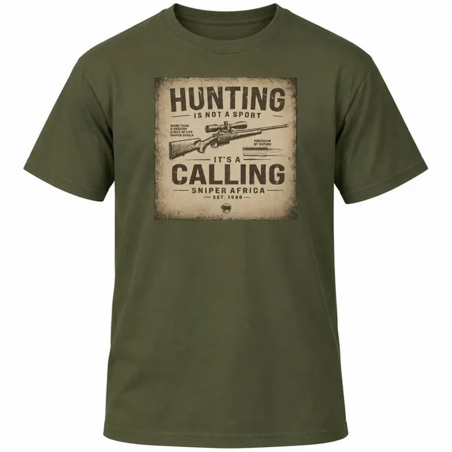Sniper Africa calling men t-shirt- olive
