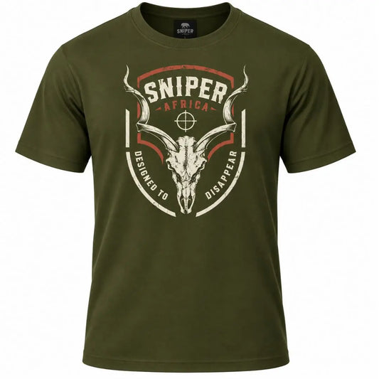 Sniper Africa men shield t-shirt- military olive