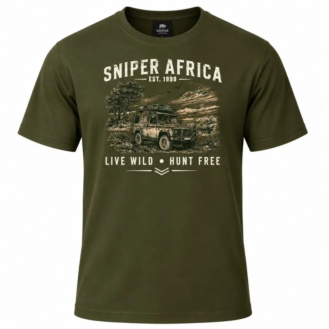 Sniper Africa live wild men t-shirt - military olive