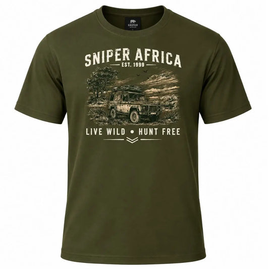 Sniper Africa live wild men t-shirt - military olive