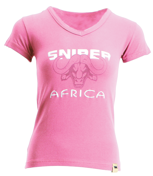 Sniper Africa ladies pink buffalo t-shirt