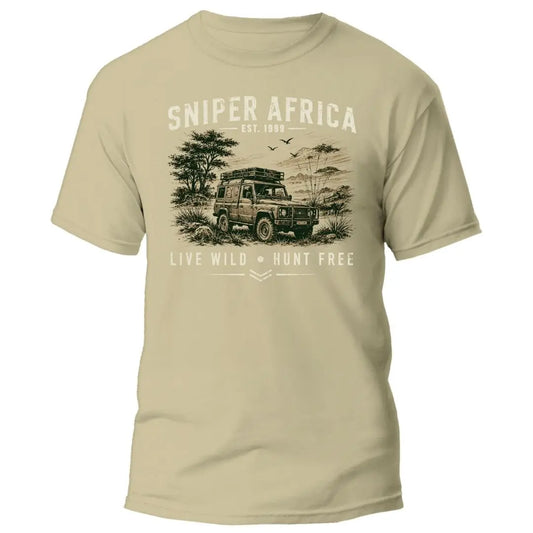 Sniper Africa live wild men t-shirt - dark stone